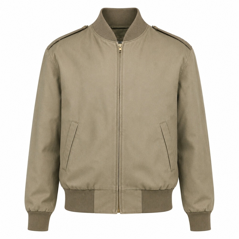 Vintage Neptune Garment USMC Bomber Jacket Tan Military Tanker Mens 42 Regular